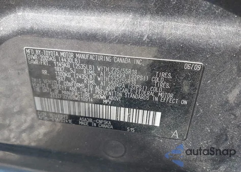 2009 Toyota Rav4 Sport from USA, damaged, VIN 2T3ZF32V69W010914